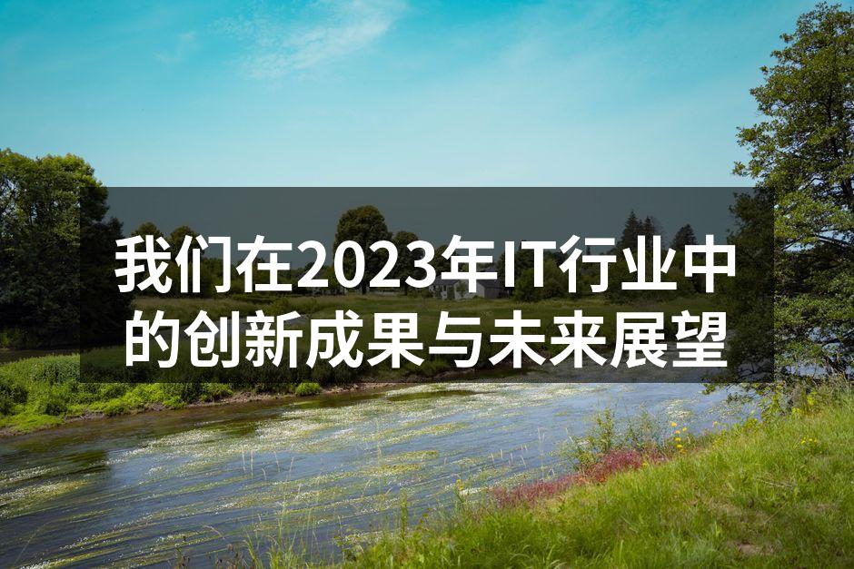 我们在2023年IT行业中的创新成果与未